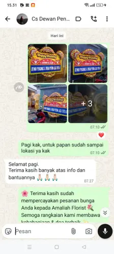 Testimonial Papan Bunga Pernikahan lhokseumawe