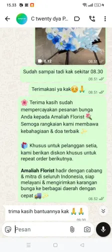 Testimonial Standing Flower lhokseumawe